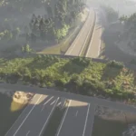 En visualisering av en faunapassage